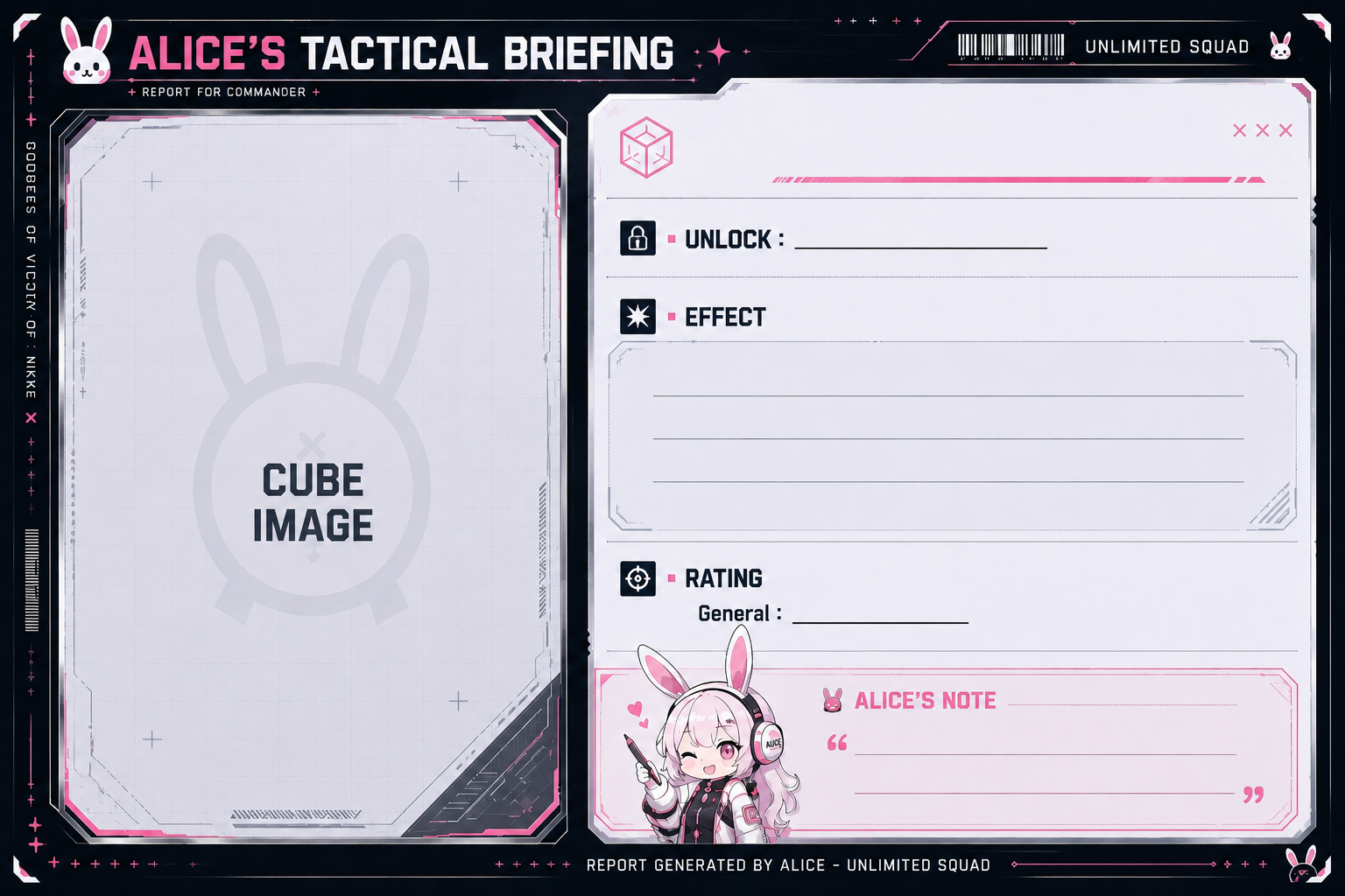 Cube Briefing template